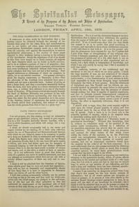 London Spiritualist, No. 295, April 19, 1878, p. 181
