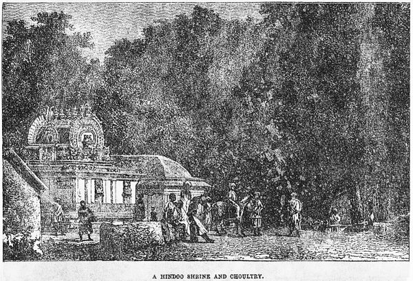Индусский храм и храмовая колоннада
